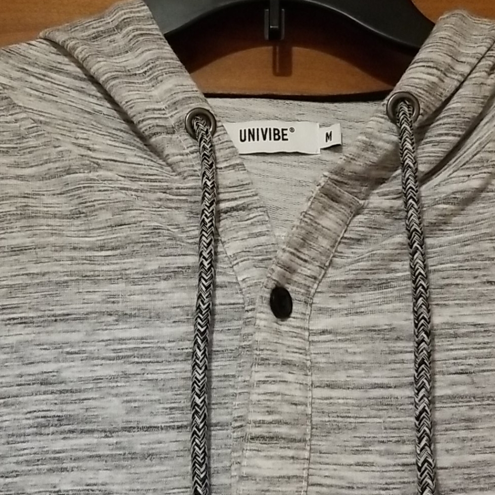 ⬇️Univibe Mens Hooded Button Down Knit Shirt - Picture 2 of 4